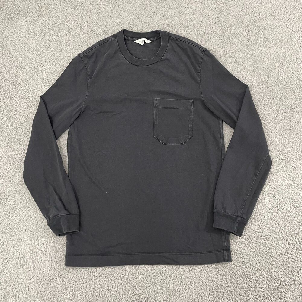 Clubβ Monaco T-Shirt Men S Black Cotton Long Sleeve Pocket